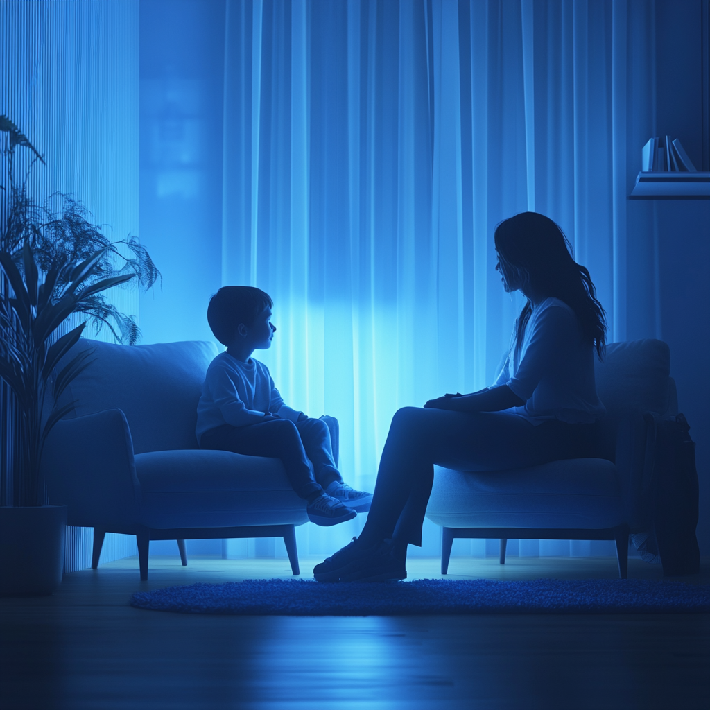 Therapist with patient